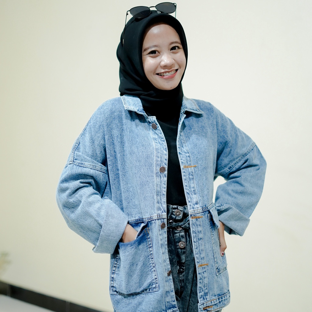 WOW- KANZA JAKET PREMIUM/JAKET JEANS WANITA PREMIUM