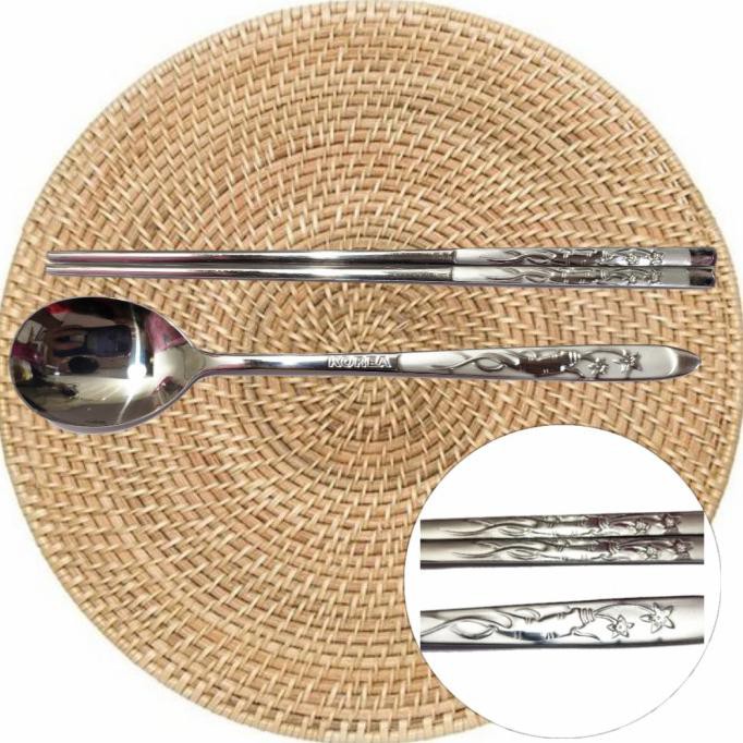 Sale Set Sendok Sumpit Korea Sujeo Stainless Premium Original Asli Import - Ginseng Gilaa