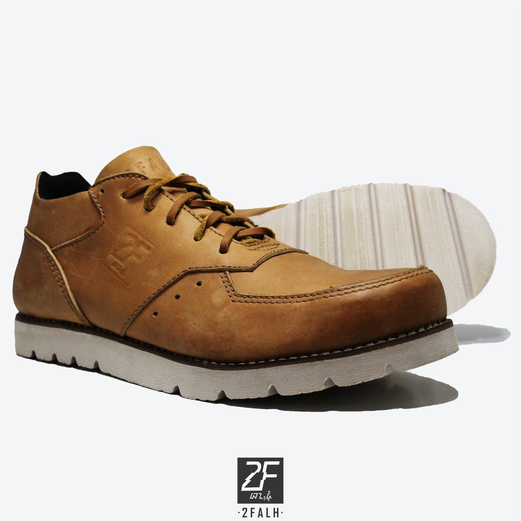 2FALH | Sepatu Pria DEVENTER TAN Leather Sneaker