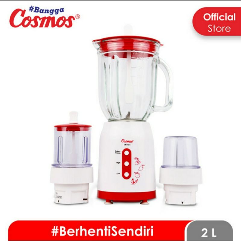 Blender Cosmos CB 812 G 3 in 1 Blender Goblet Kaca Cosmos Blenz Smart Chip Blender Cosmos Beling