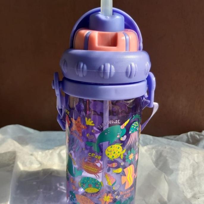 WADAH BEKAL BOTOL MINUM SEDOT SMIGGLE ( BUKAN ORIGINAL ) - UNGU SEA ANIMAL ORIGINAL