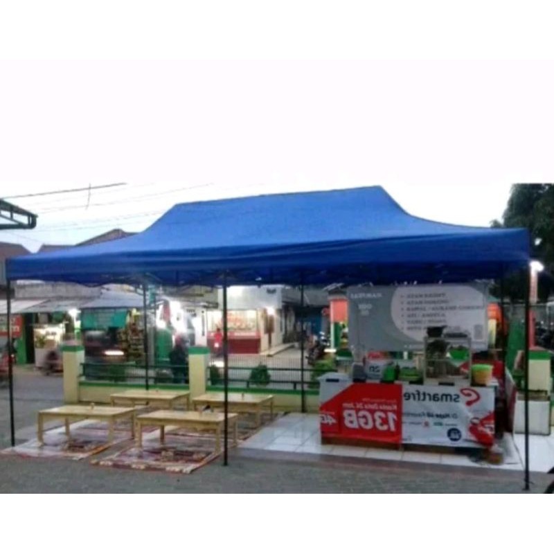 Tenda lipat ukuran 3x6 besi 0,8