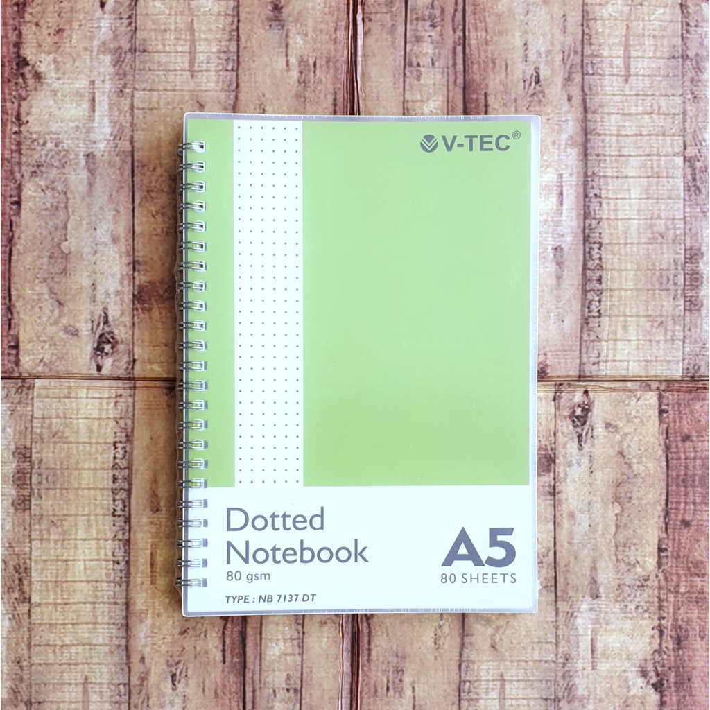 Dotted Notebook A5 - Notebook Spiral A5 V-Tec - Buku Spiral Dotted 7137 DT Cover Tebal