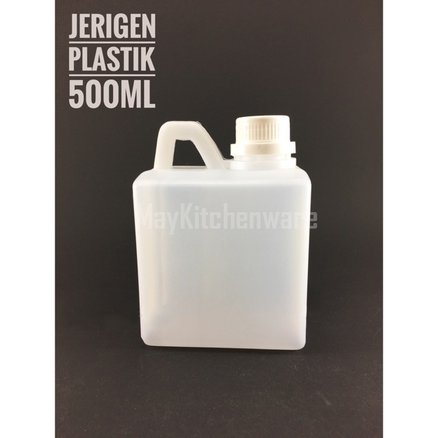 Jerigen Kotak 500ml HDPE Plug Tutup Segel Dirigen Dirijen Jirigen Derigen Madu Botol Food Grade