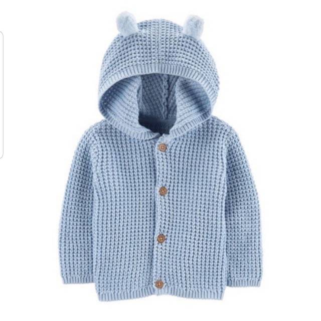 Carters Knit Hoodie Cardigan Rajut Baju Bayi Baby Anak Branded Murah
