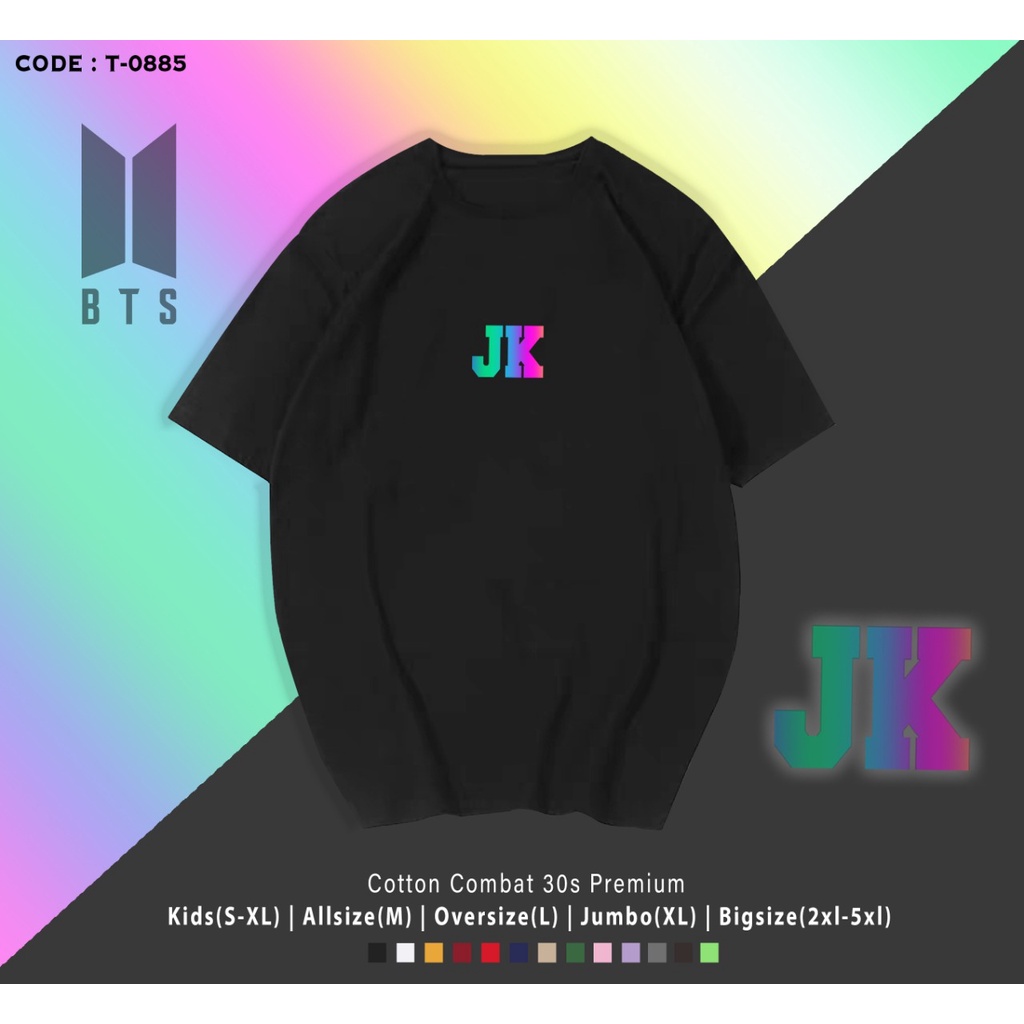 T-SHIRT / KAOS REFLEKTIF B T S / JIMIN /V/ RM/SUGA/JUNGKOOK/ JHOPE