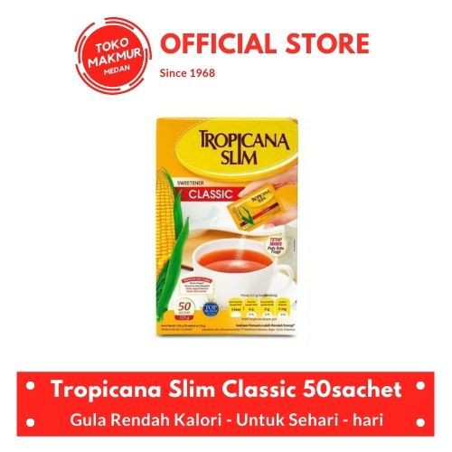 TROPICANA SLIM SWEETENER CLASSIC 50 SACHET - GULA