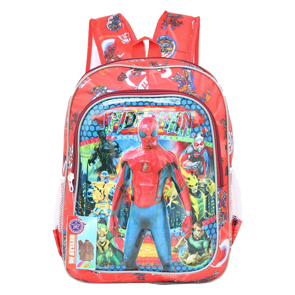 Tas Sd Tas Gendong Anak Lampu Tas Sekolah Ransel Anak Karakter Spiderman Tas Merah Keren Tas Cowok Anak Laki Laki