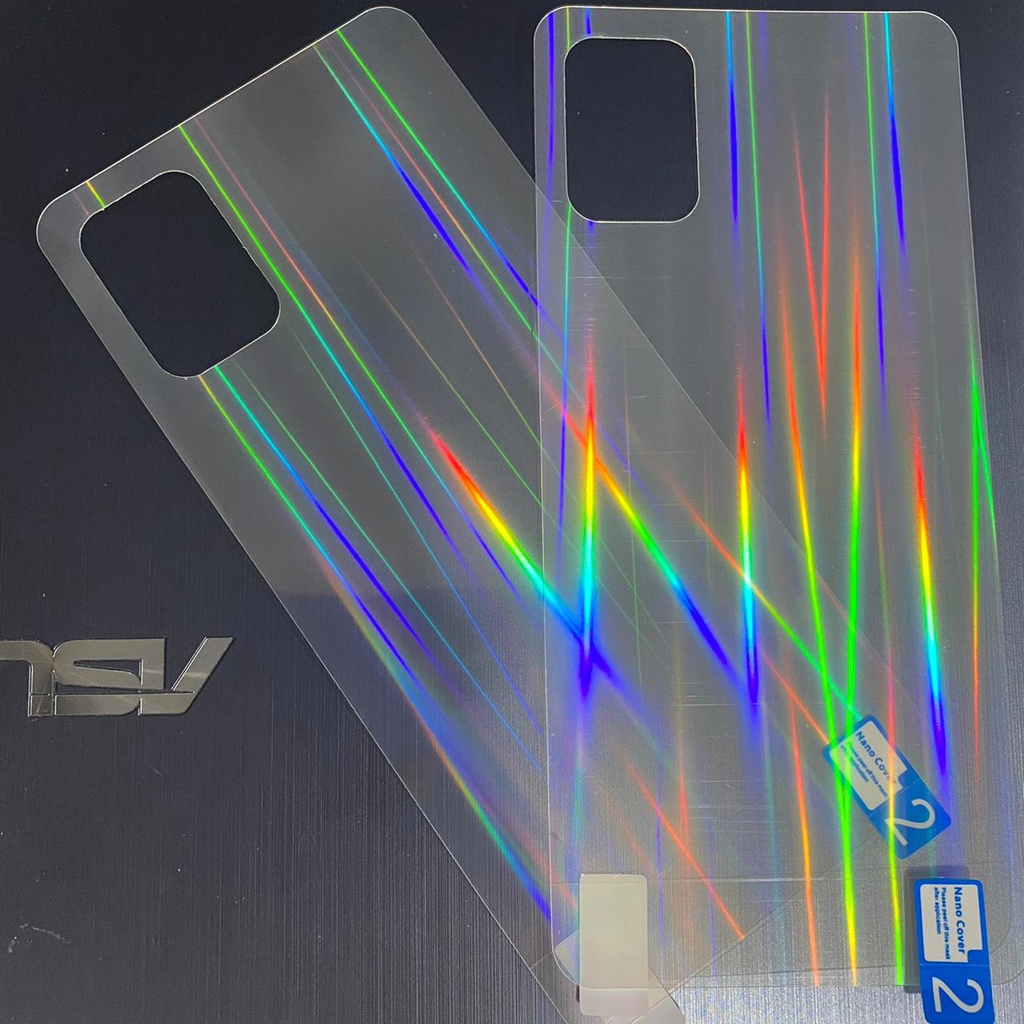 SAMSUNG A51 A71 BACK SKIN AURORA CLEAR GARSKIN ANTI GORES BELAKANG TRANSPARAN D2