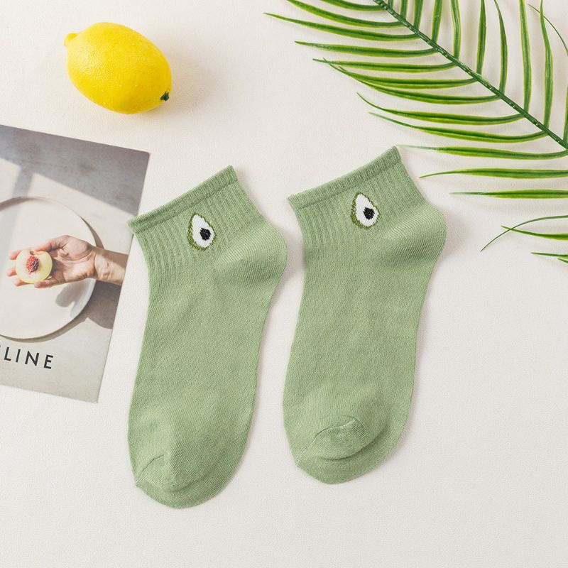 VS - Kaos Kaki Wanita Panjang Motif Avocado Kaos Kaki Semata Kaki sc -13