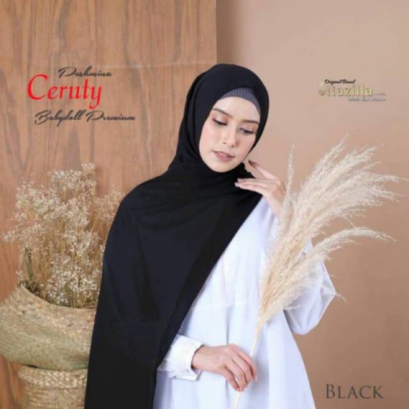 (KJI) PASHMINA CERUTI RIZANA CERUTY BABYDOLL PREMIUM UKUR 185 x 75 cm