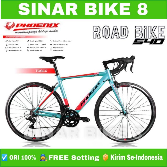 Sepeda Balap 700C Roadbike PHOENIX 540 Frame Alloy 2 x 9 Speed