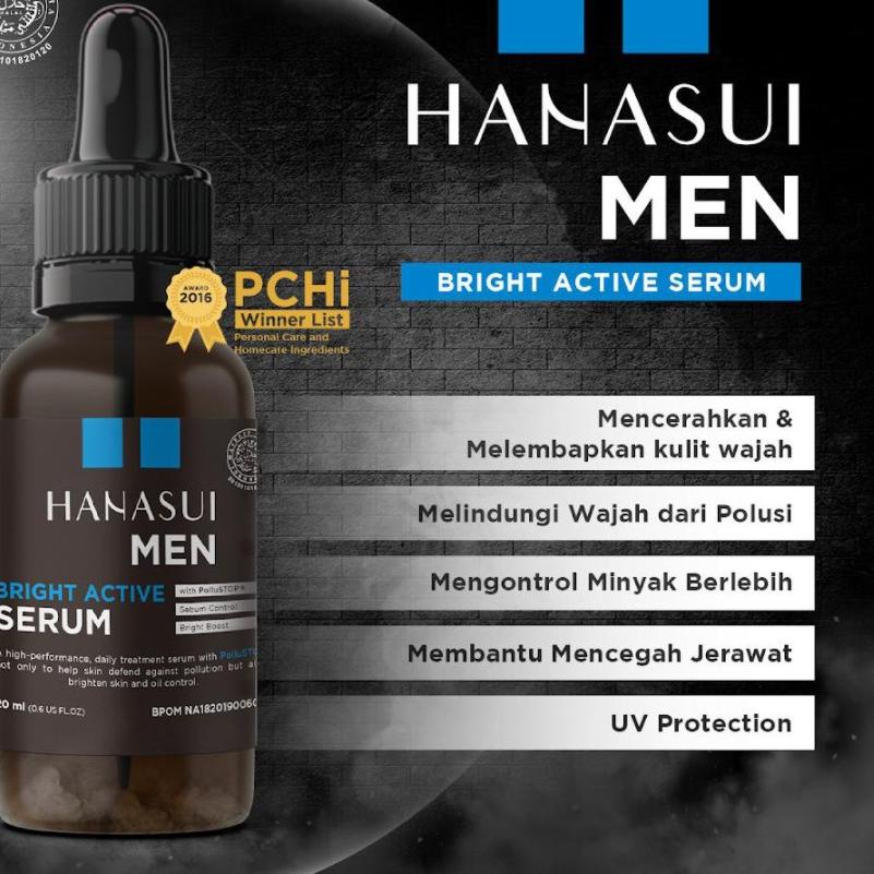 (vwrp-50) [MURAH] HANASUI MEN Bright Active Serum / Serum Men Hanasui ORIGINAL dan BPOM 331