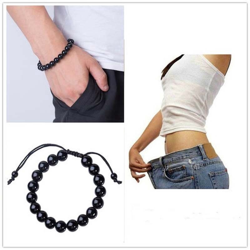 Gelang kesehatan Perawatan Biomagnetik Hitam Hematit Magnet Menurunkan Berat Badan Bracelet-5
