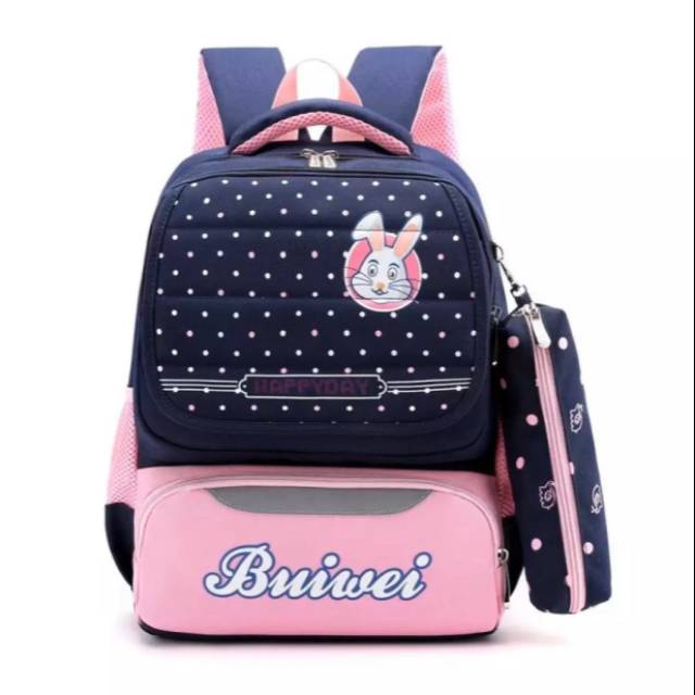 TAS RANSEL ANAK PEREMPUAN RABBIT POLKA NIQABIS