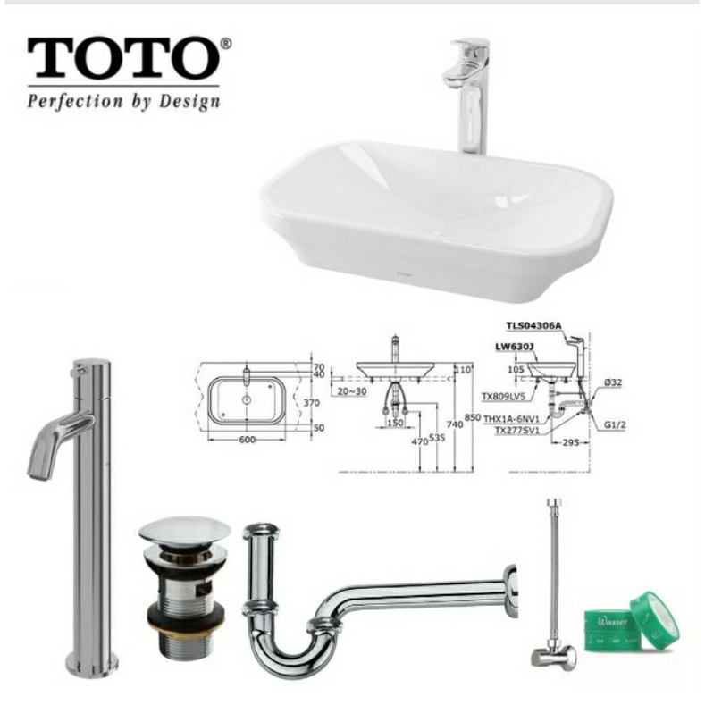 Jual Wastafel Toto Lw J W F Putih Comp Set Kran Dingin Tx Lesn