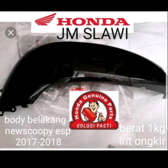 Cover body belakang new scoopu fi esp 2017 - 2018 ori Honda AHM