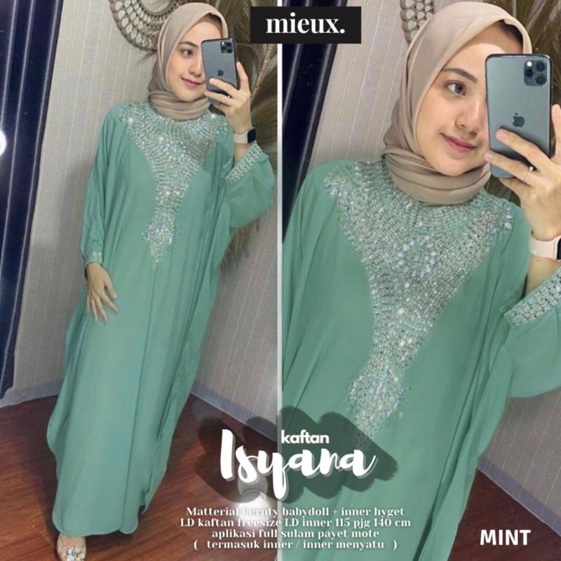 kaftan Isyana terbaru terlaris ORI solo