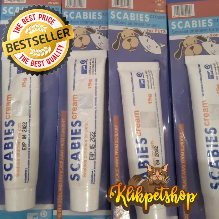 SALEP SCABIES / SKABIES CREAM OBAT KULIT KUCING ANJING KELINCI0