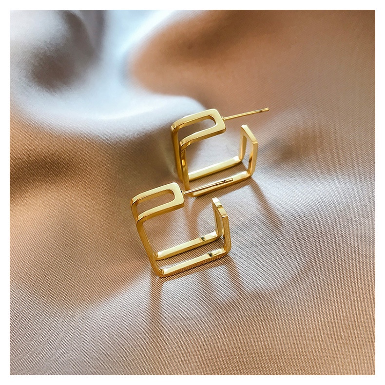 Anting Bentuk Geometris Bahan titanium steel