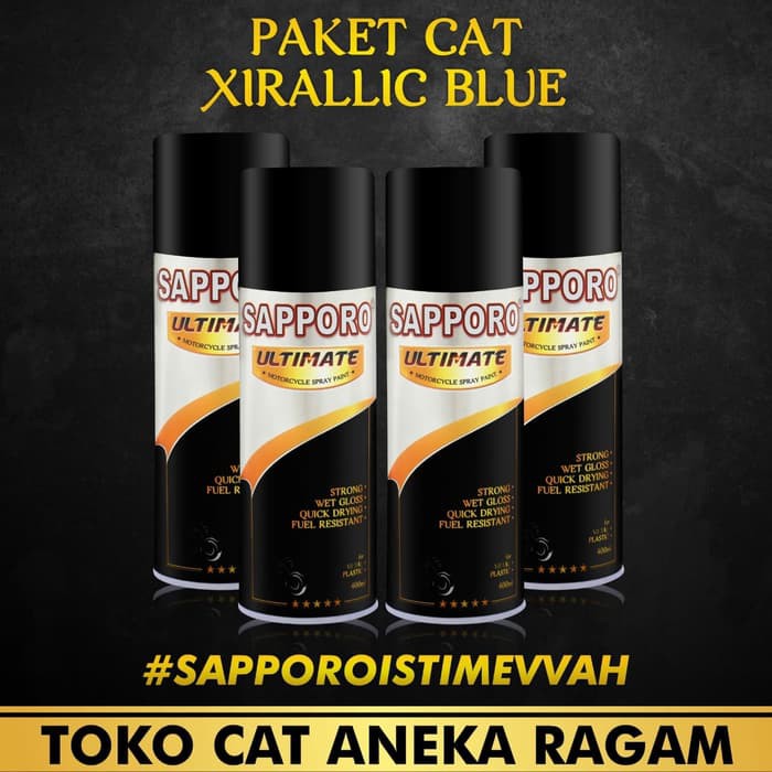 Paket Cat  Xirallic  Blue Sapporo Ultimate Sapporo Spray 