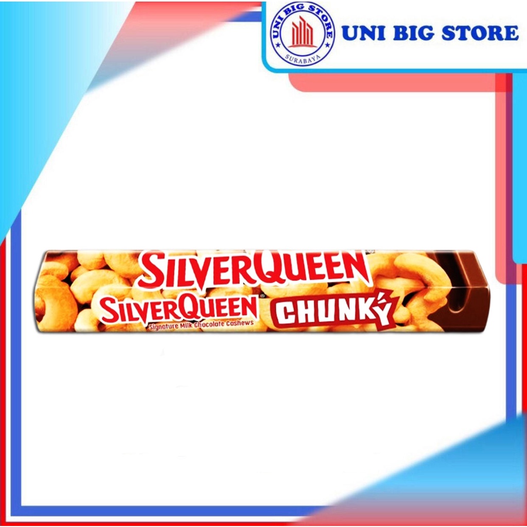 

Silver Queen Silverqueen Chocolate Chunky MIlk Cashew 95 gr Coklat Mente
