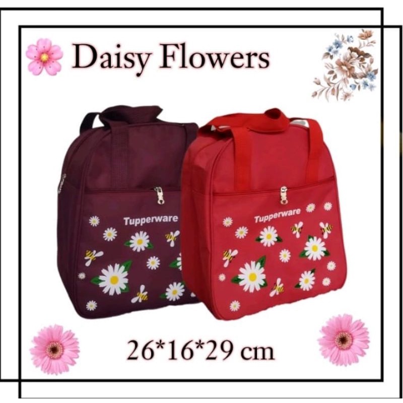 tas pop daisy flowers tupperware/tas bekal makan tupperware