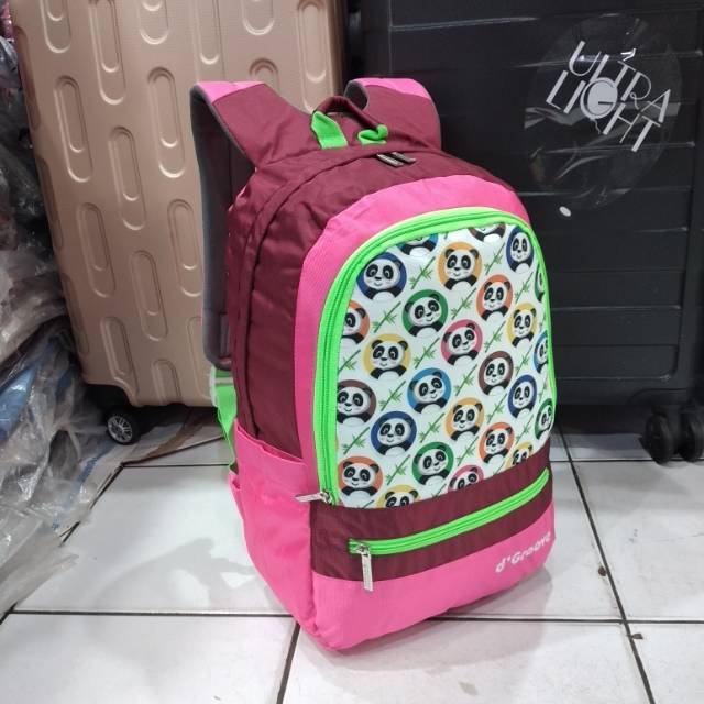 Tas ransel sekolah perempuan karakter panda 2305