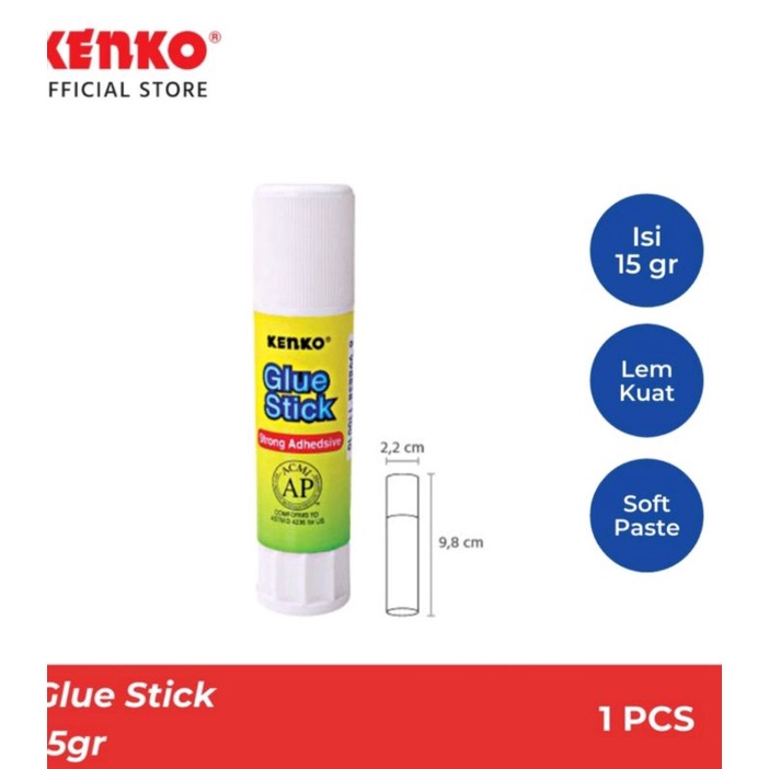 

Glue stick kenko ukuran 15 gram ( size sedang)