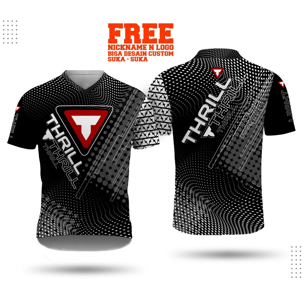 Jersey sepeda thrill baju kaos mtb mountain road bike