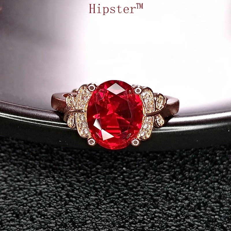 Hot Sale Vintage Luxury Rose Gold Emerald Diamond-Studded Ring