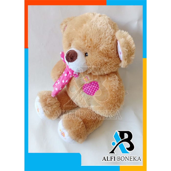 [ BISA BAYAR DI TEMPAT ] Boneka Teddy Bear L Syal Bahan Rasfur - Boneka Mainan Anak Perempuan Murah