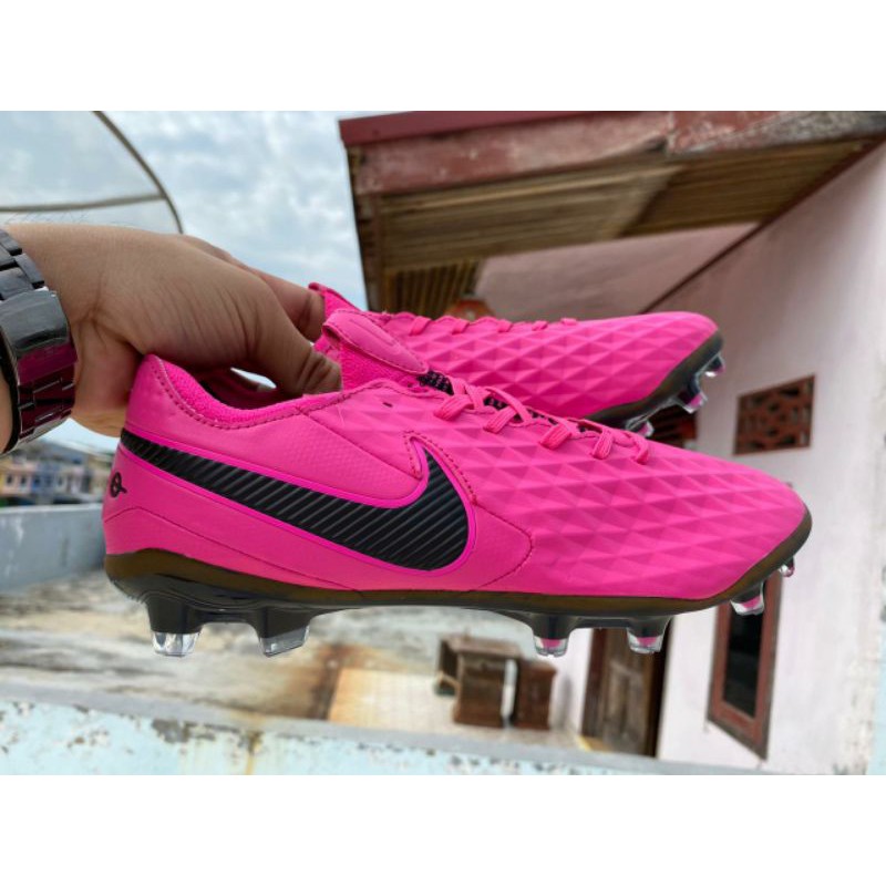 Sepatu Bola Nike Tiempo Legend 8 Pink Black FG