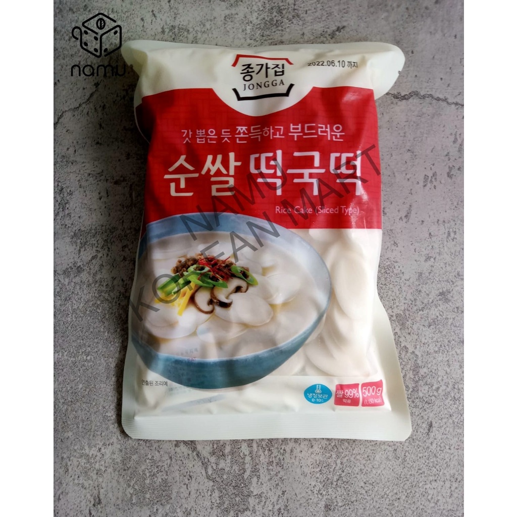 

Jongga Tteokguk Tteok Sliced 500gr / Rice Cake Tteokguk / Kue Beras Korea / Rice Cake Sliced