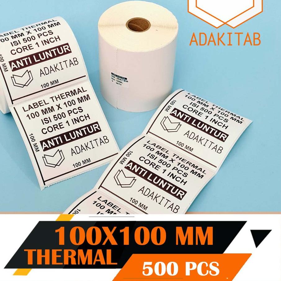 

New LABEL STICKER BARE DIRECT THERMAL 100 MM / 100 MM ISI 500 PCS .,