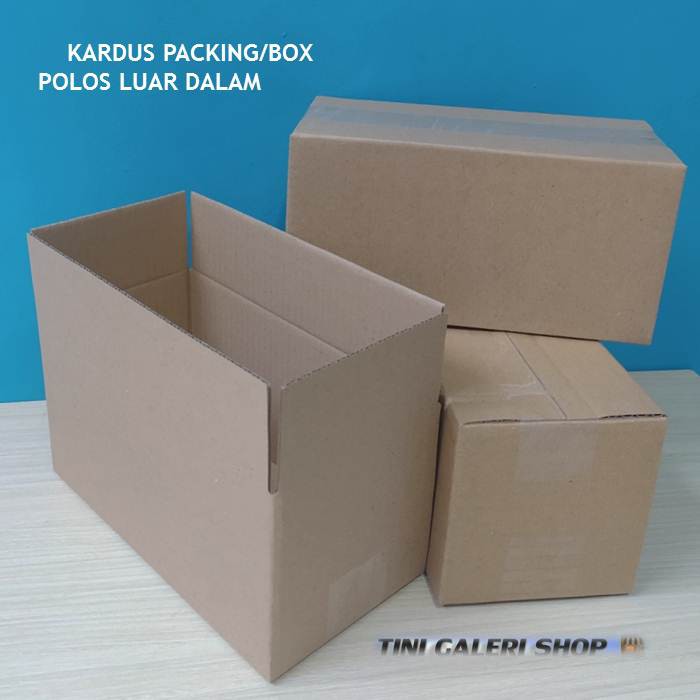 Kardus Packing-Box Polos Luar Dalam Uk.24x12x12 cm-Kardus Baru-2