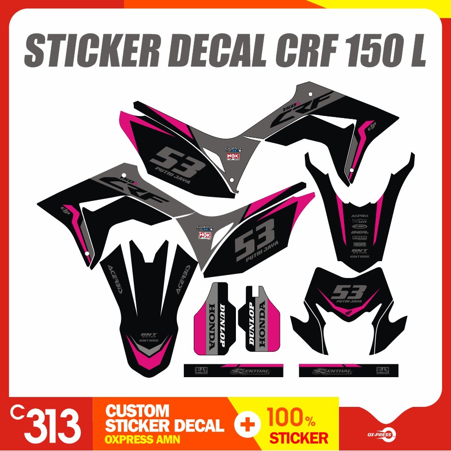 Stiker Striping Decal CRF 150 L Custom Sticker Motor  (11)