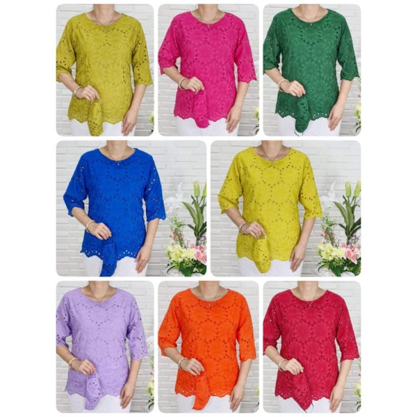 ATASAN BLOUSE KATUN BOLONG KATBOL EVE WANITA