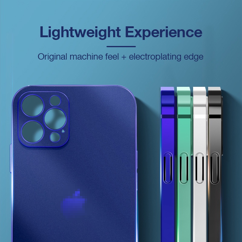 Square Plating Matte Phone Case Kompatibel Dengan iPhone X XS MAX XR Straight Edge Slim Soft TPU Shockproof Cover Full Casing Pelindung Kamera