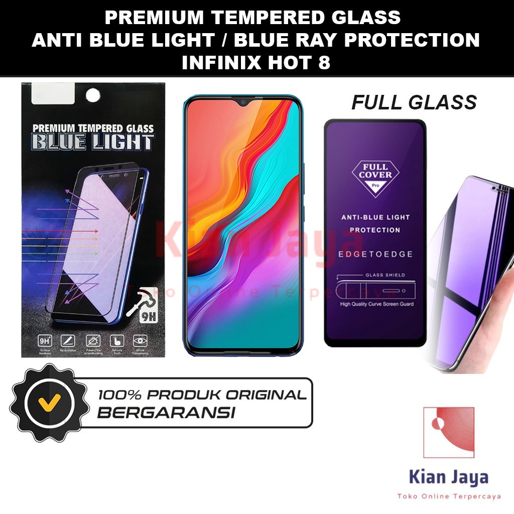 Tempered Glass Infinix Hot 8 Anti Blue Light Hp Temper Anti Gores