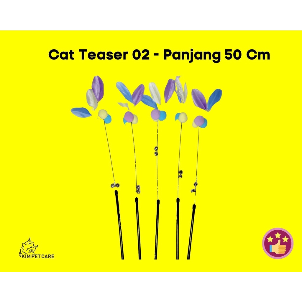 Cat Teaser Toy 02/Mainan tongkat warna warni kucing dan anjing