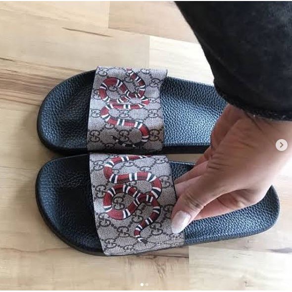 gucci snake flip flops