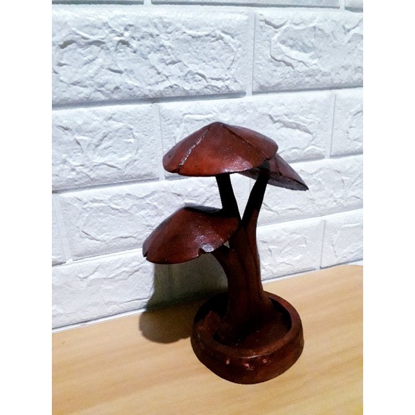 WOOD CRAFT MUSHROOM FOR TABLE AND DECORATIONS