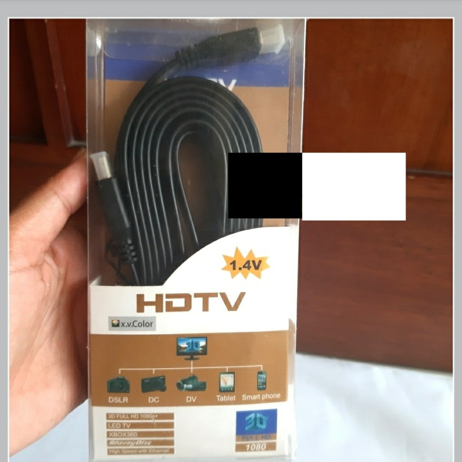 Kabel HDMI 5M Flat Gold Plated - Kabel HDMI to HDMI