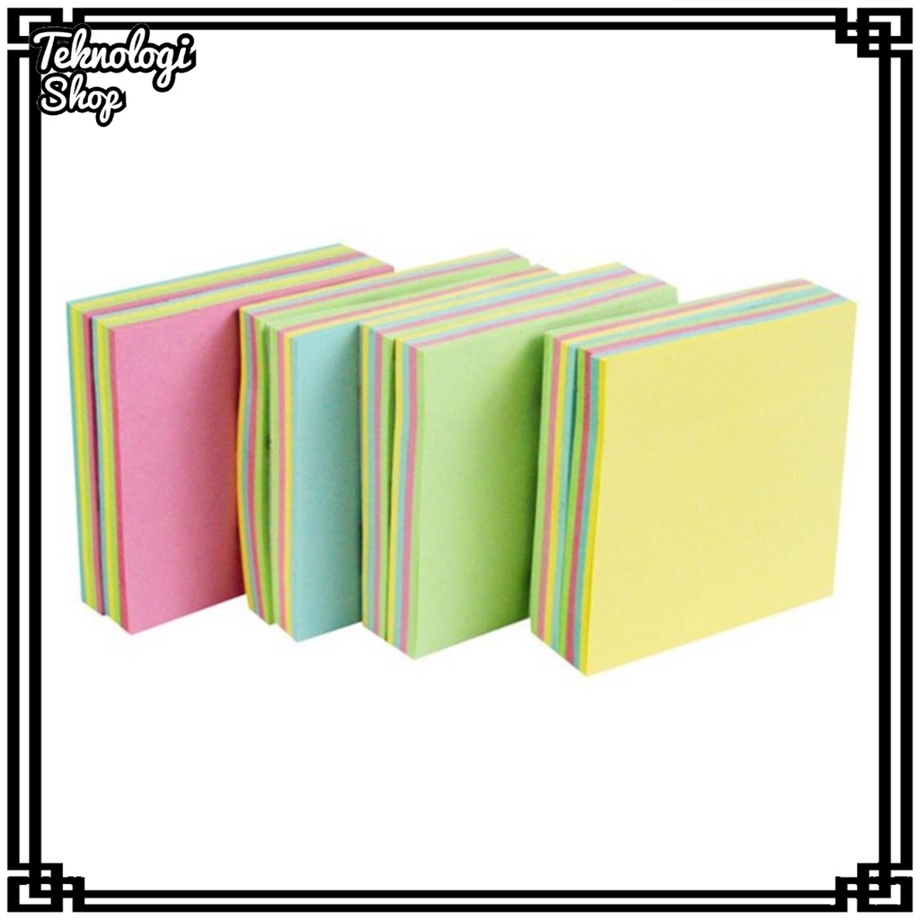 Memo Sticky / Sticky Note / Kertas Memo Polos 4 warna