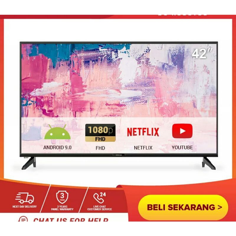 televisi Coocaa 42 android 9
