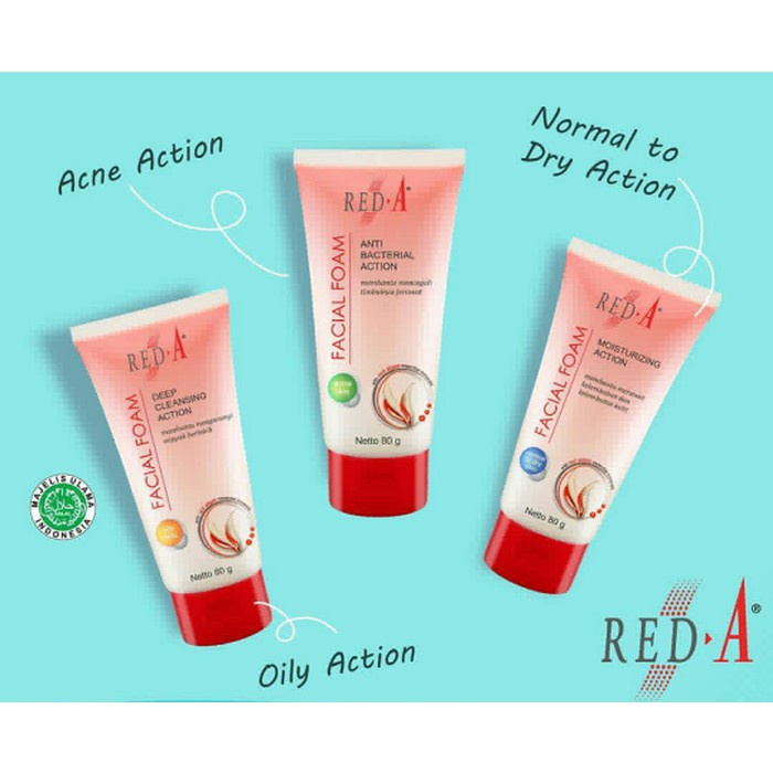 RED A Series BPOM Face Cleanser Facial Foam Face Tonic Moisturizer Eyebrow Cake Viva (VIC)