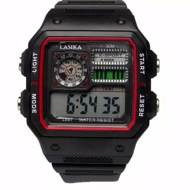 (COD) Jam Tangan Pria Sporty Anti Air Lasika Original LSK-897