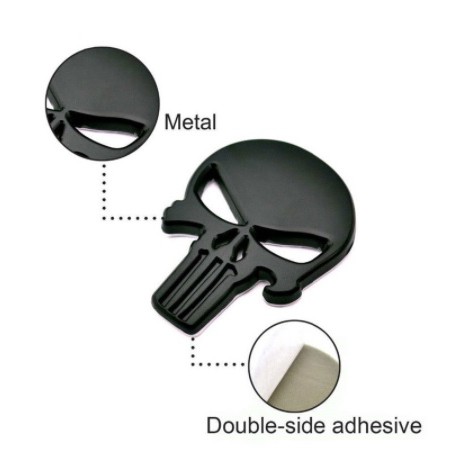 Emblem metal tengkorak Punisher