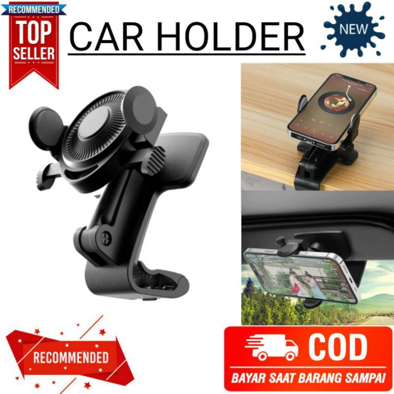 Holder Handphone Mobil Jepit Dasboard 360 Derajat K558 Holder Stand